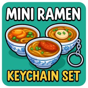Mini Ramen Keychain Set